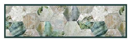 Tropical Χαλάκι Κουζίνας Διάδρομος Αδιάβροχο με Αντιολισθητικό Υπόστρωμα Πράσινο 50x180εκ. από το Designdrops