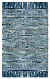 30150-035 Καλοκαιρινό Χαλί Διάδρομος με Κρόσια Boho - Blue 67x150εκ. Tzikas Carpets