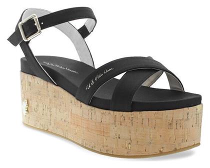 U.S. Polo Assn. Loren Loren002 Καλοκαιρινές Γυναικείες Πλατφόρμες Μαύρες - US Polo Assn