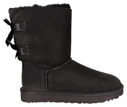 Bailey Bow II Suede Γυναικείες Μπότες Χιονιού με Γούνα Μαύρες Ugg Australia