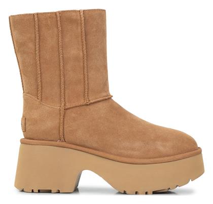 Classic Δερμάτινα Γυναικεία Μποτάκια Καφέ Ugg Australia