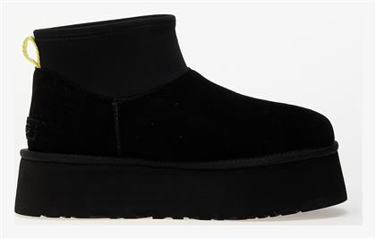 Classic Mini Dipper Suede Γυναικεία Μποτάκια Μαύρα Ugg Australia