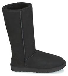 Classic Tall II Suede Γυναικείες Μπότες με Γούνα Μαύρες Ugg Australia