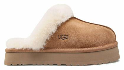 Disquette Παντόφλες με Γούνα Καφέ Ugg Australia