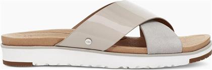 Ugg Australia Kari Δερμάτινα Γυναικεία Σανδάλια σε Γκρι Χρώμα από το Z-mall