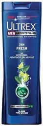 Men 24h Fresh Αντιπιτυριδικό Σαμπουάν με Εκχύλισμα Λεμονιού και Μέντας 360ml Ultrex