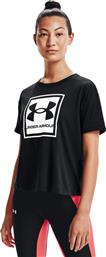 Live Glow Graphic Γυναικείο T-shirt Μαύρο με Στάμπα Under Armour από το Z-mall