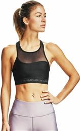 Under Armour Mid Crossback Γυναικείο Αθλητικό Μπουστάκι Μαύρο από το Cosmossport