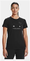 Under Armour Sportstyle Graphic Γυναικείο Αθλητικό T-shirt Fast Drying Μαύρο