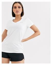 Under Armour Tech Γυναικείο Αθλητικό T-shirt Fast Drying με V Λαιμόκοψη Λευκό