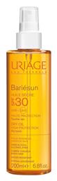 Bariesun Dry Oil Αδιάβροχο Αντηλιακό Λάδι για το Σώμα SPF30 σε Spray 200ml Uriage