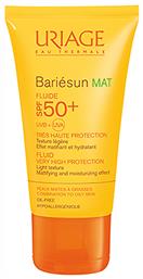 Bariesun Mat Fluid Αδιάβροχη Αντηλιακή Λοσιόν Προσώπου SPF50 50ml Uriage