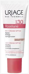 Rosaliane CC Ενυδατική Κρέμα Προσώπου Ημέρας με SPF30 για Ευαίσθητες Επιδερμίδες κατά των Ατελειών & της Ερυθρότητας 40ml Uriage