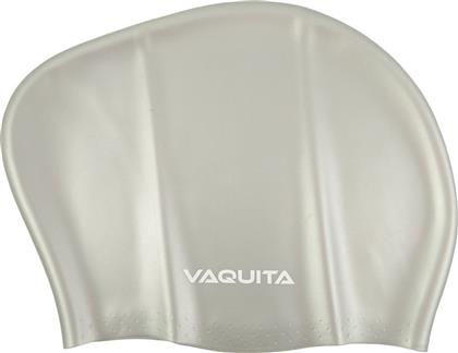 Vaquita Long Hair Σκουφάκι Κολύμβησης Ενηλίκων από Σιλικόνη Ασημί για Μακριά Μαλλιά