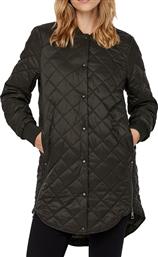 Vero Moda 10235810 Μακρύ Γυναικείο Puffer Μπουφάν για Χειμώνα Dark Green από το Plus4u