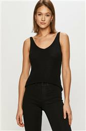Vero Moda Καλοκαιρινή Αμάνικη Γυναικεία Πλεκτή Μπλούζα σε Μαύρο χρώμα από το Plus4u