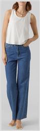 Γυναικείο Crop Top Αμάνικο Καλοκαιρινό Λευκό Vero Moda από το Plus4u