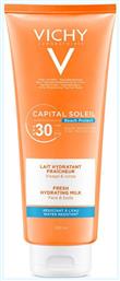 Capital Soleil Fresh Hydrating Milk Αδιάβροχη Αντηλιακή Κρέμα για το Σώμα SPF30 300ml Vichy