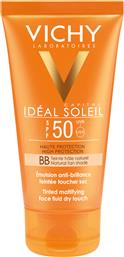 Ideal Soleil BB Tinted Dry Touch Fluid Mat Αδιάβροχη Αντηλιακή Κρέμα Προσώπου SPF50 με Χρώμα 50ml Vichy