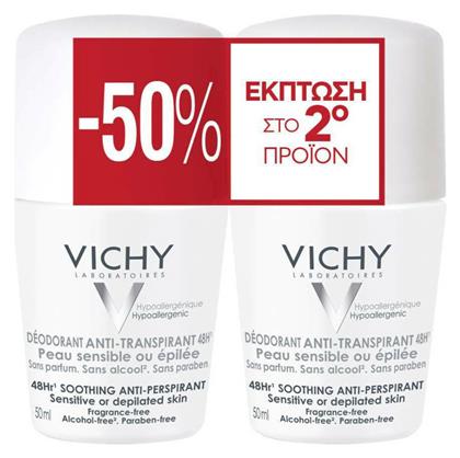 Soothing Αποσμητικό 48h σε Roll-On 50ml Vichy