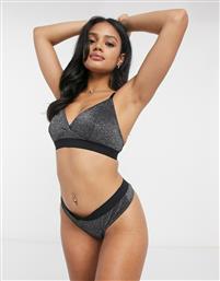 Vila glitter thong in black από το Asos