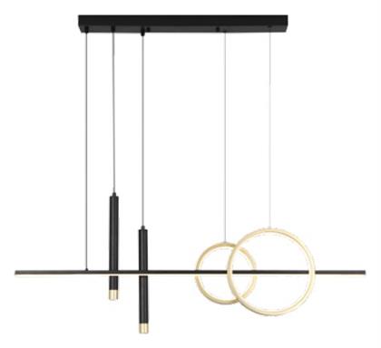 Combo Κρεμαστό Φωτιστικό Μαύρο 100x30x140εκ. Viokef