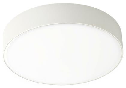 Λευκή D300 Donousa Στρογγυλό Εξωτερικό LED Panel Ισχύος 24W με Θερμό Λευκό Φως 30x30εκ. Viokef