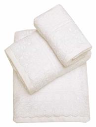 Νο14 Σετ Νυφικές Πετσέτες 5τμχ με Δαντέλα Εκρού Viopros