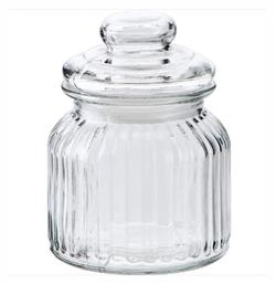 Βάζο Γενικής Χρήσης με Καπάκι Γυάλινο Διάφανο 650ml Viosarp