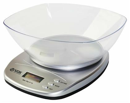 KW 02-01 Ψηφιακή Ζυγαριά Κουζίνας 1gr/5kg Ασημί Vox Electronics