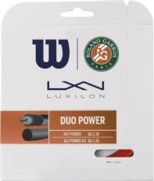 Wilson Duo Power Roland Garros Χορδή Τένις Κόκκινη 12.2m από το E-tennis