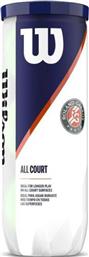Wilson Roland Garros All Court Μπαλάκια Τένις για Τουρνουά 3τμχ από το Outletcenter