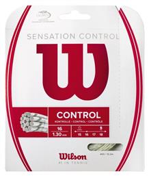 Sensation Control 16 Χορδή Τένις Λευκή Wilson