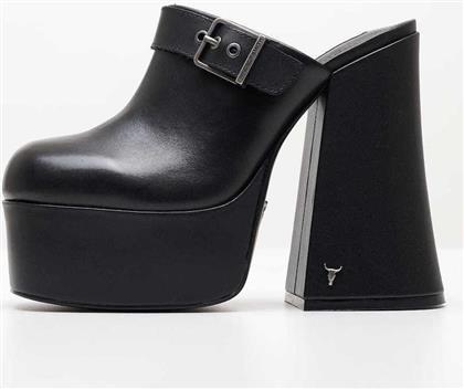 WINDSOR SMITH MULES Q429B8106002 - ΜΑΥΡΟ ΔΕΡΜΑ 0112000810 Checkz-black - Windsor Smith