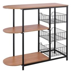 Ραφιέρα Κουζίνας Μεταλλική σε Μαύρο Χρώμα Woodwell