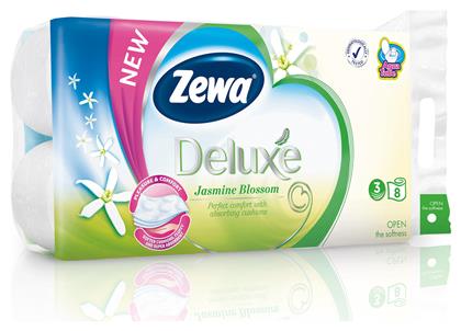 Χαρτί Υγείας Deluxe Jasmine 8 Ρολά 3 Φύλλων Zewa από το ΑΒ Βασιλόπουλος