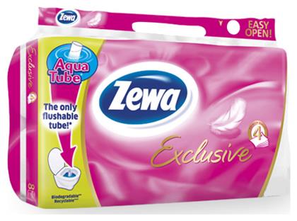 Χαρτί Υγείας Exclusive Ultra Soft 8 Ρολά 4 Φύλλων Zewa