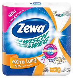 Χαρτί Κουζίνας Wisch & Weg Extra Lang 2 Ρολά 188gr Zewa